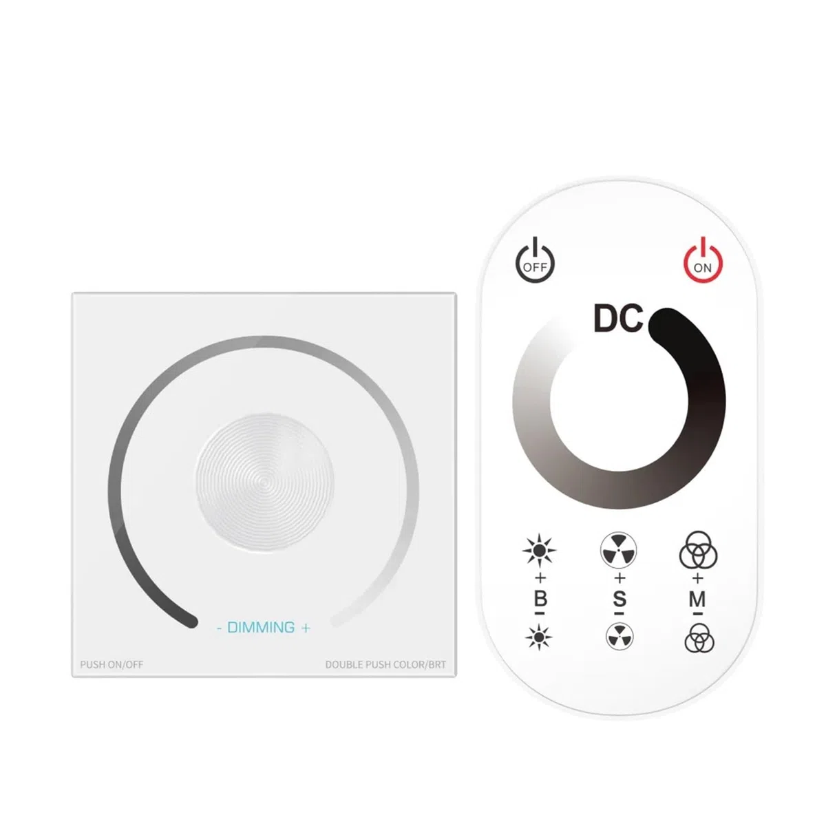 LED single strip dimmer DC 12V-24V 5050 2835 strip light wall panel dimmer rotating knob control 0-100 brightness display dimmer(Dimmer)