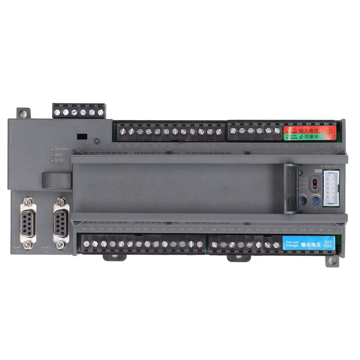 Contrôleur PLC Carte de contrôle industrielle Type de transistor CPU double cœur Contrôleur hôte DC24V avec 2 ports Interface réseau 100M pour systèmes d'automatisation
