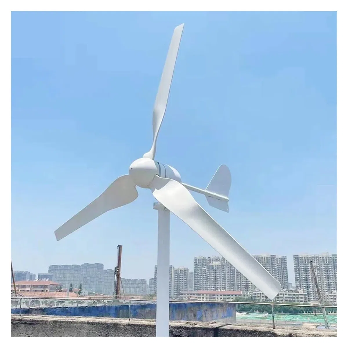 Turbine éolienne domestique 15kw, 10kw, 20kw, 24V, 48V, basse vitesse, sortie AC, Kit complet horizontal for usage domestique(Wind turbine only,12V,10KW)