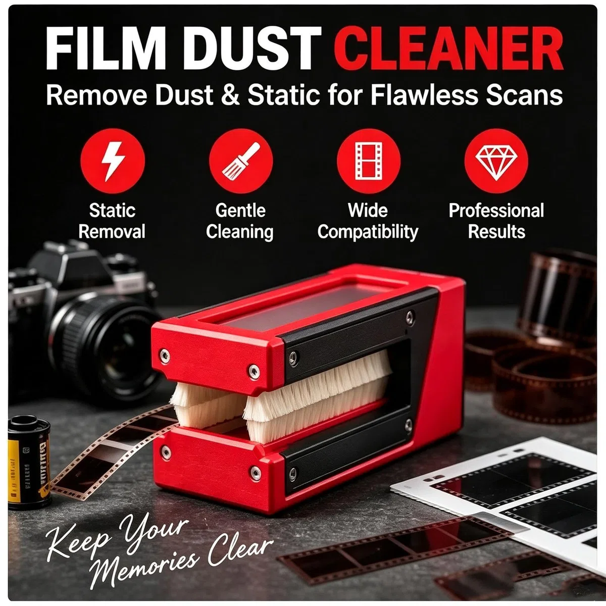 Dépoussiéreur antistatique de film électrique, kit de dépoussiérage de film