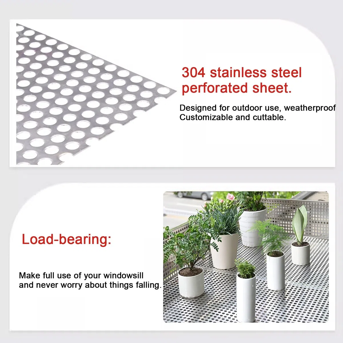 Tôles perforées en acier inoxydable pour ventilation et filtration des fumées - Maille métallique déployée (65 x 300 cm (l x L x L) - Solution polyvalente en tissu métallique