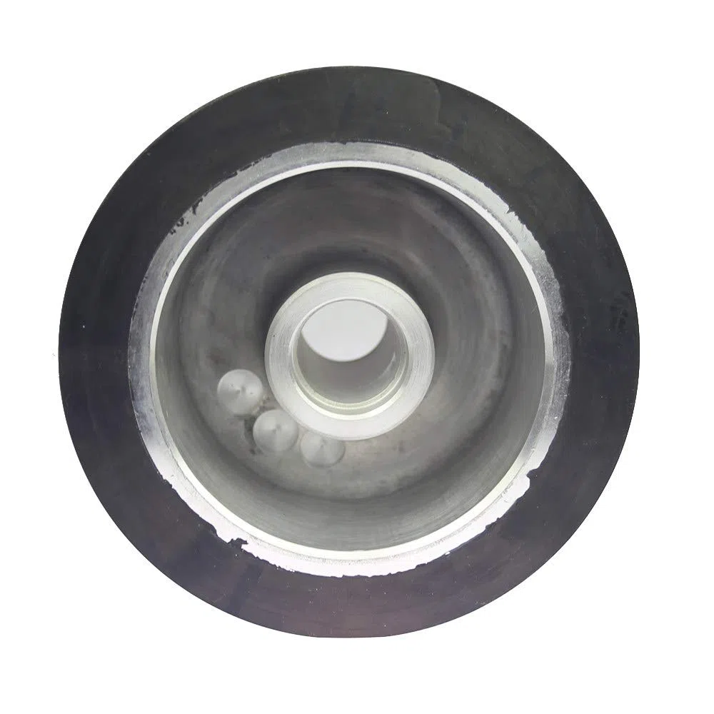 Roue de contact en caoutchouc de meuleuse à bande solide de 200 * 150mm, pour 6004 roulements
