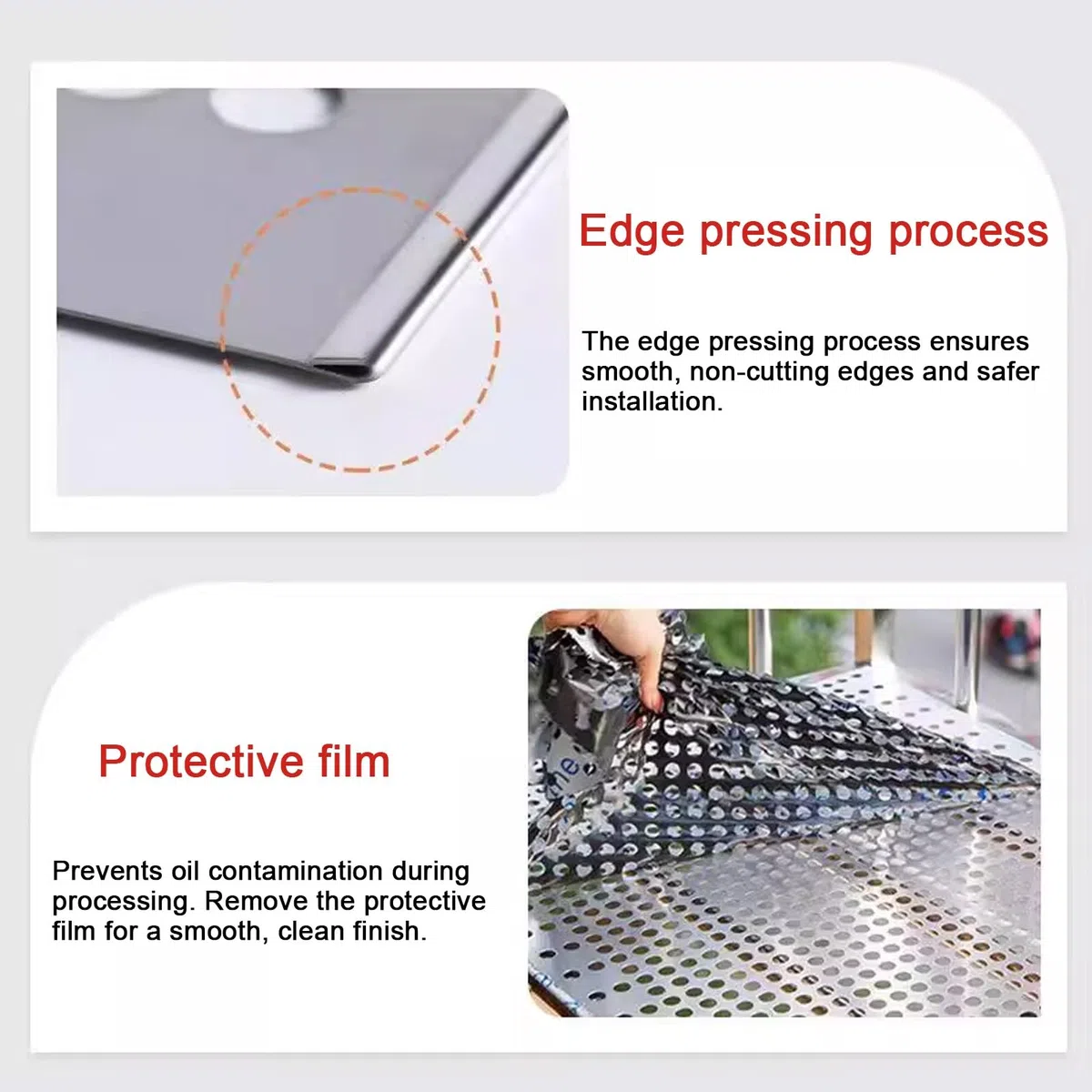 Tôles perforées en acier inoxydable pour ventilation et filtration des fumées - Maille métallique déployée (65 x 300 cm (l x L x L) - Solution polyvalente en tissu métallique
