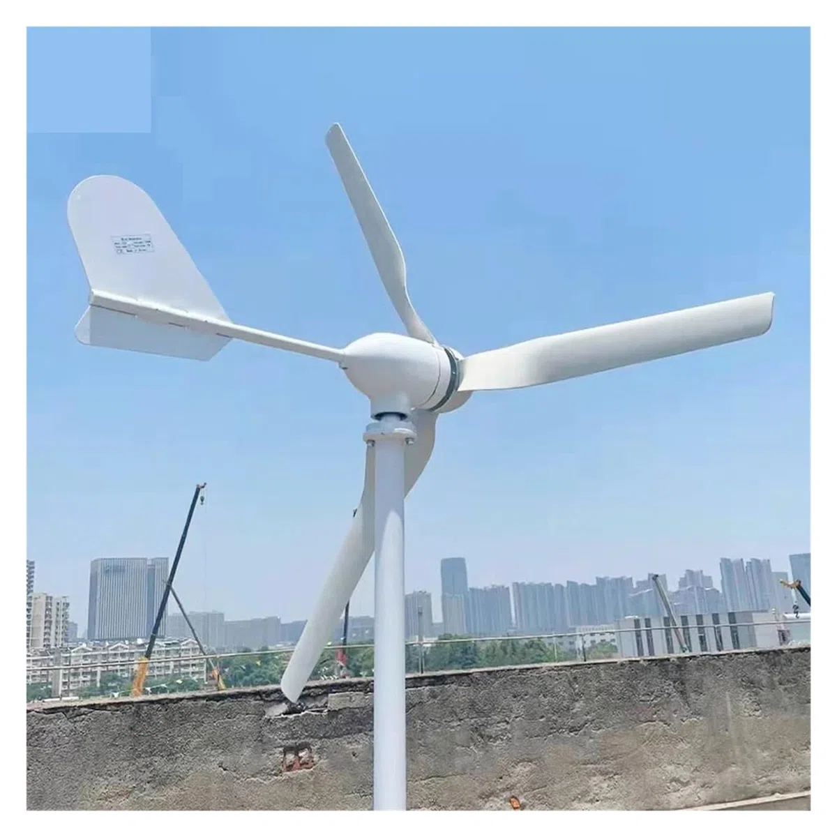 Turbine éolienne domestique 15kw, 10kw, 20kw, 24V, 48V, basse vitesse, sortie AC, Kit complet horizontal for usage domestique(Wind turbine only,12V,10KW)