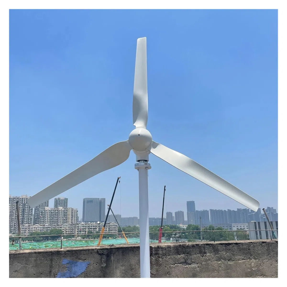 Turbine éolienne domestique 15kw, 10kw, 20kw, 24V, 48V, basse vitesse, sortie AC, Kit complet horizontal for usage domestique(Wind turbine only,12V,10KW)