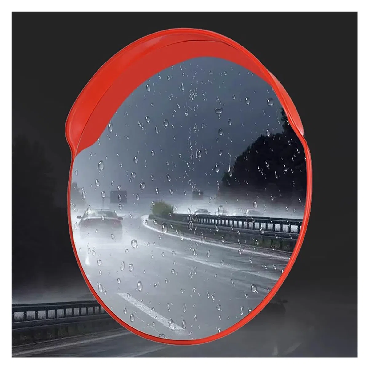Miroir mural convexe en forme de coin de 55,9 cm - Miroir de sécurité pour route et allée - Grand design parabolique concave pour une meilleure visibilité